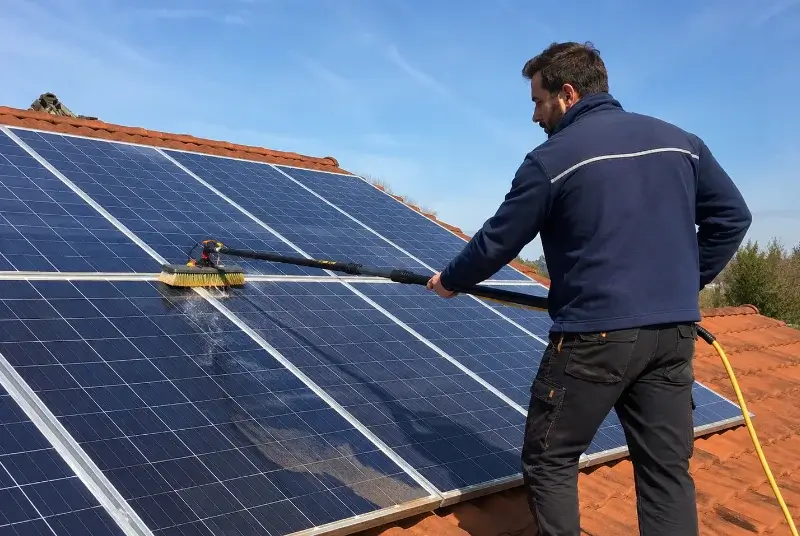 Nettoyage et entretien de panneaux solaires à la Clotte